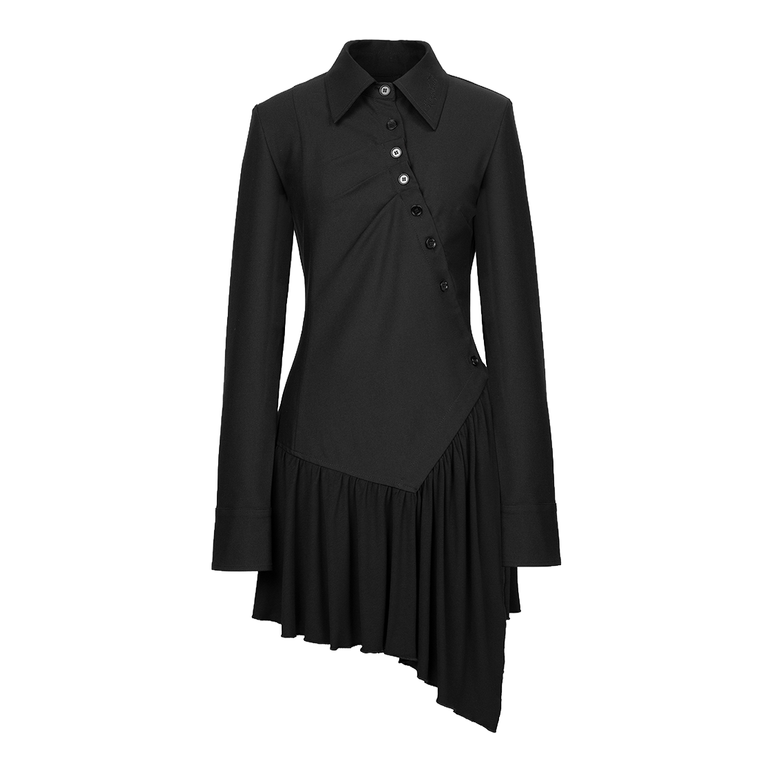 P0000ESW Roughneck Diagonal Pleated Shirt Dress