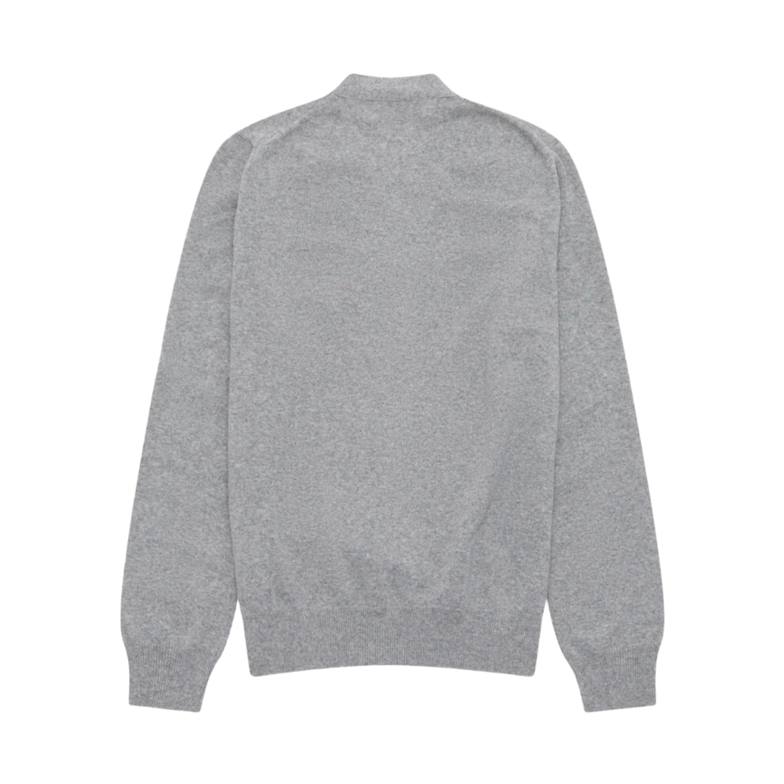 (W) 플레이 꼼데가르송 스몰 핑크 하트 브이넥 가디건 라이트 그레이((W) Play Comme des Garcons Small Pink Heart V-Neck Cardigan Light Grey) - 2