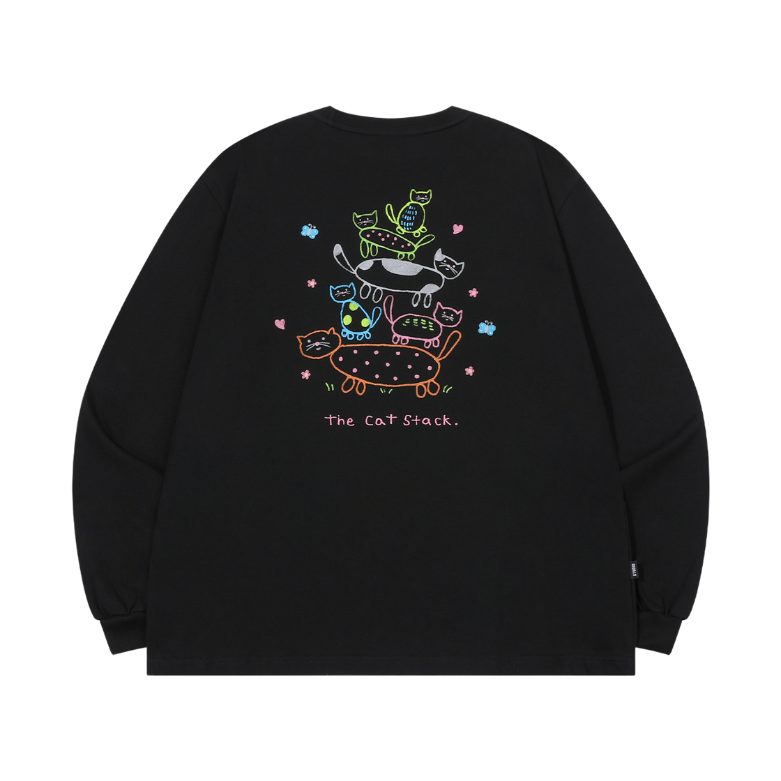꼼파뇨 캣 스택 롱슬리브 블랙(CPGN STUDIO Cat Stack Long Sleeve Black)