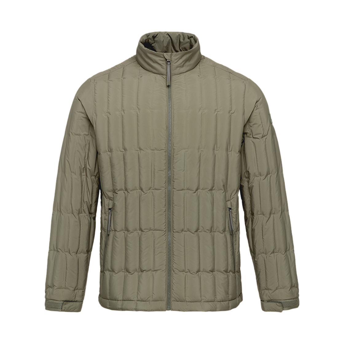 1BYPAWU020LH Black Yak Lukla High Neck Tube Down Jacket #1 Light Khaki Beige