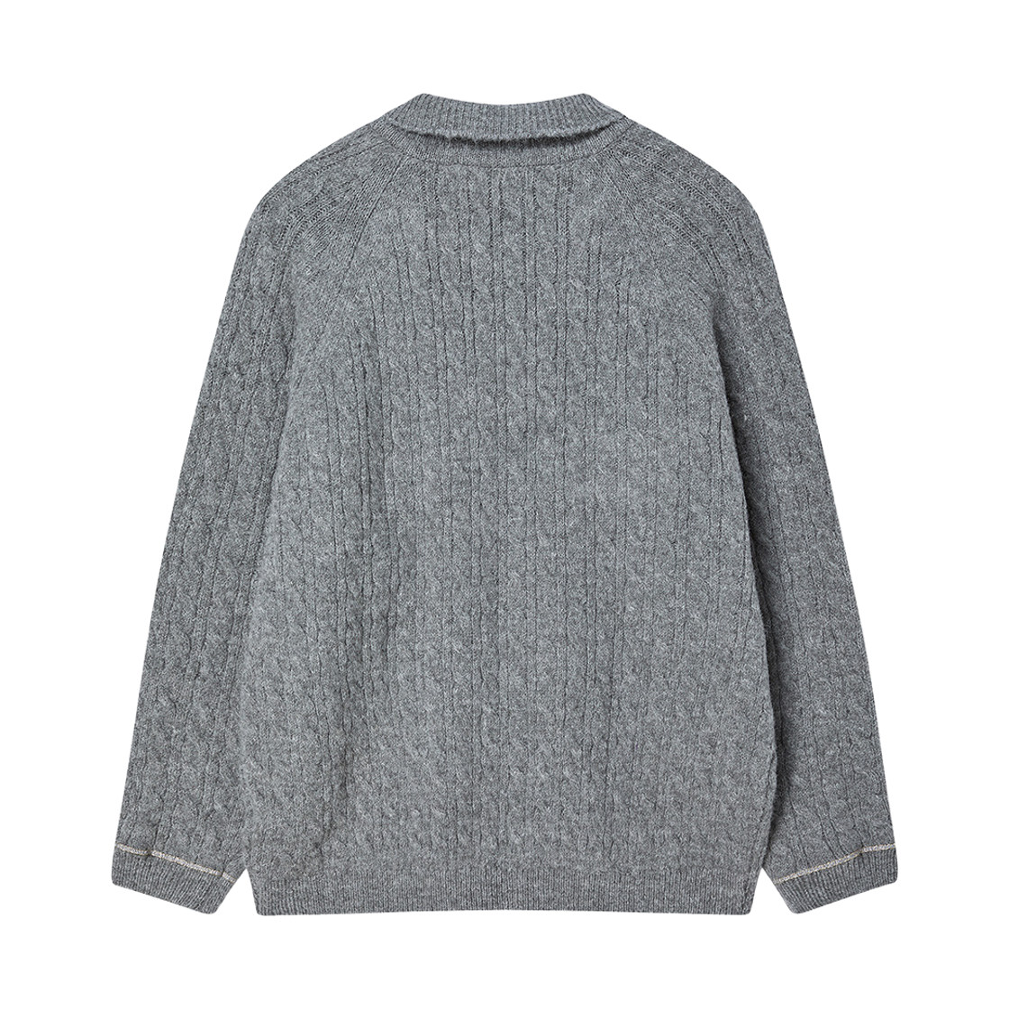 엔 아카이브 체인 디테일 알파카 니트 그레이(N ARCHIVE Chain Detail Alpaca Knit Gray) - 2
