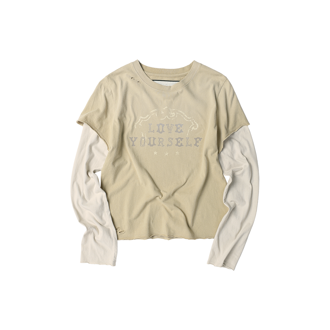 더바이닐하우스 유어셀프 레이어드 긴팔 티셔츠 샌드(Thevinylhouse Yourself Layered Ls Tee Sand) - 6