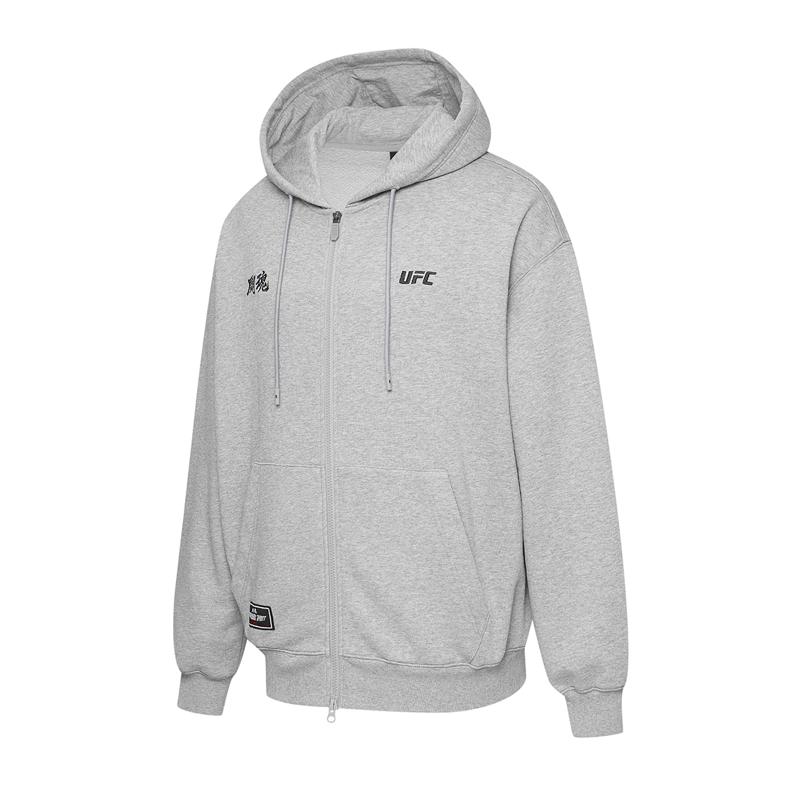 [KREAM 단독] 유에프씨 스포츠 투혼 오버핏 후드 집업 멜란지 그레이 U2HDX3312MG([KREAM 단독] UFC SPORT Fighting Spirit Oversized Fit Hoodie Zip-Up Melange Grey) - 3