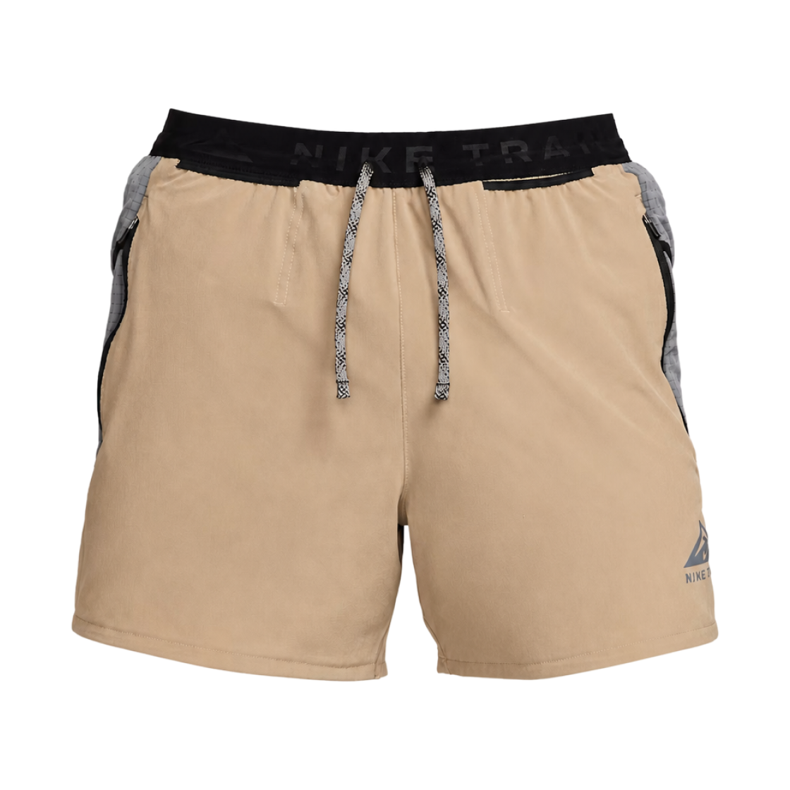 DV9312-248 Nike Dri-Fit 5 Inch Brief Lined Trail Shorts Khaki Smoke Grey - Asia