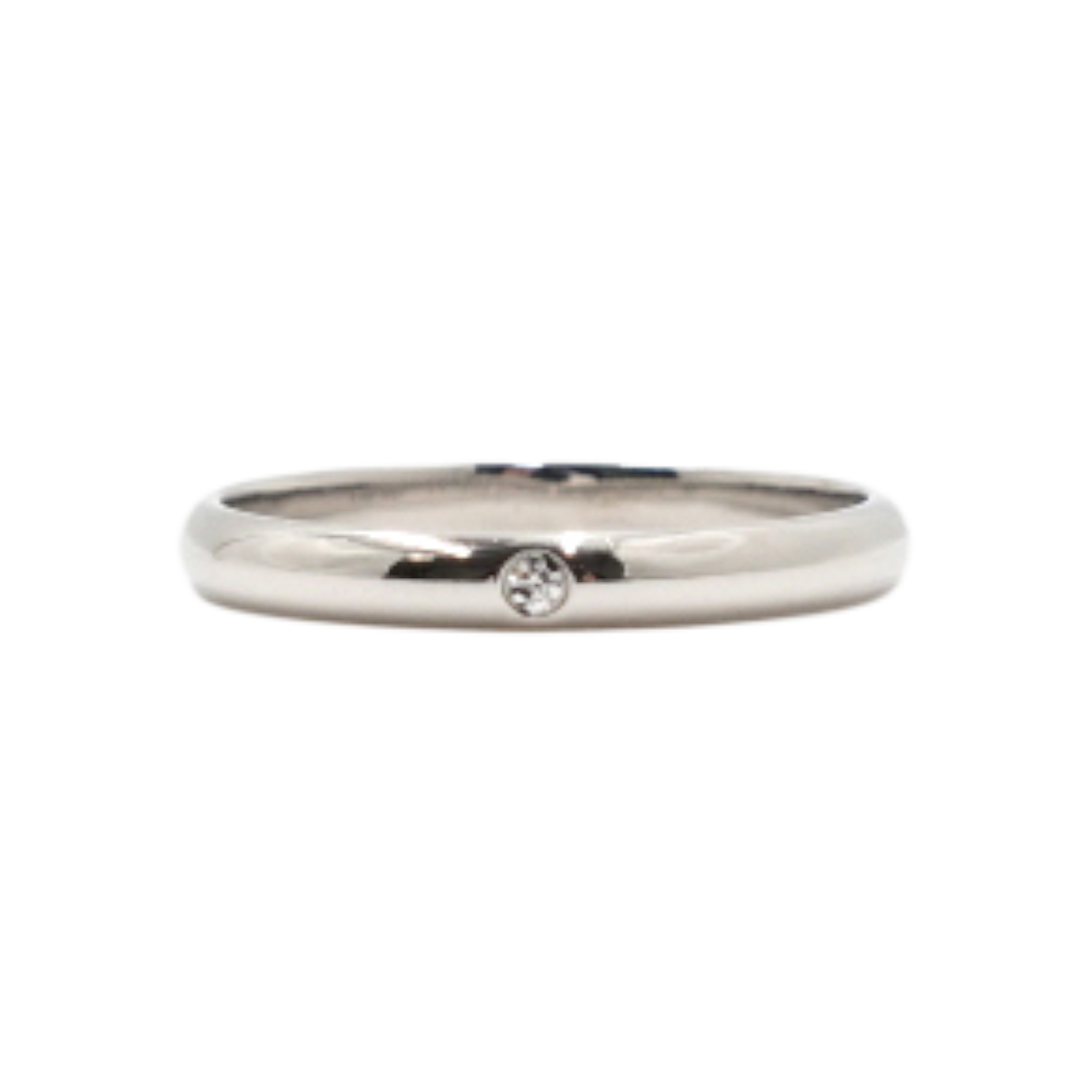 ITR5ERKU8634 Cartier Platinum 1895 1P Diamond Wedding Band Ring