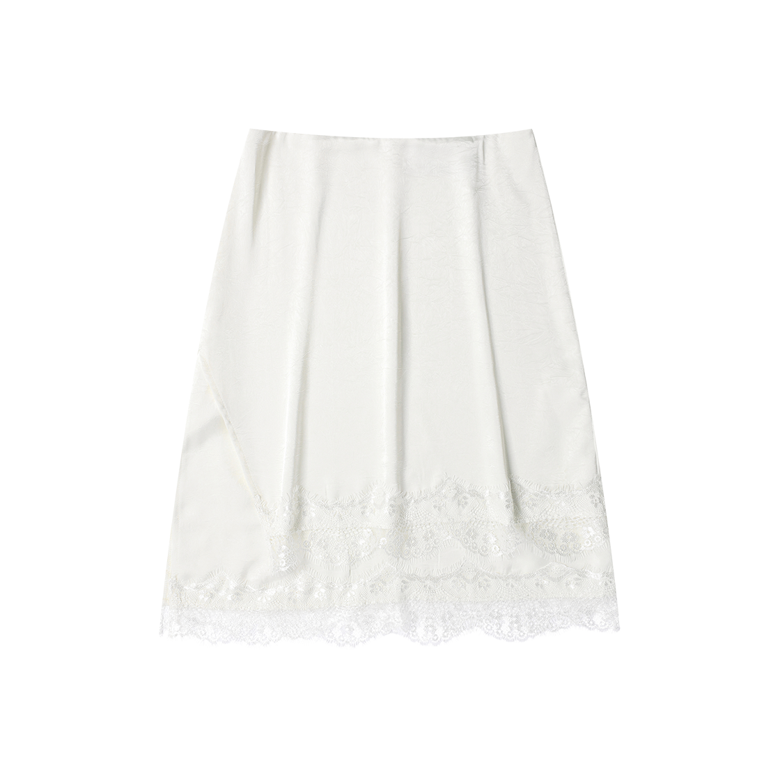 VH2GFFPA91AWH Thevinylhouse Feminine Slit Lace Skirt(W) White