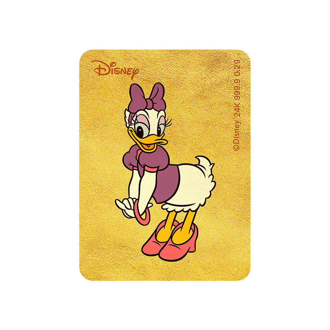 골드팡 [디즈니] 미키와 친구들 캐릭터 순금 카드 0.2g - 데이지덕(GOLDPANG [Disney] Mickey & Friends Character Gold Card 0.2g - Daisy Duck)