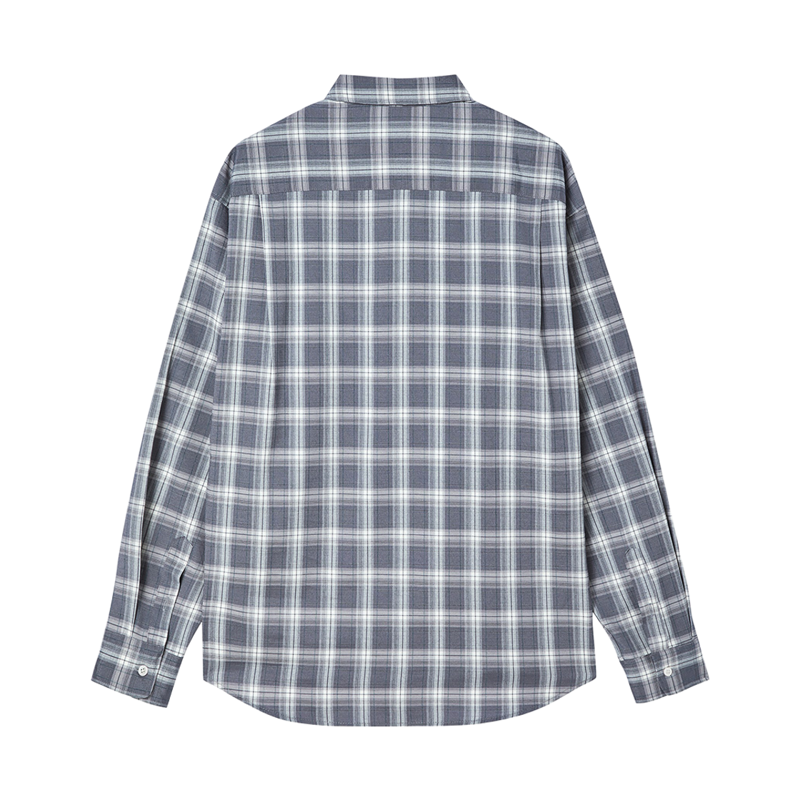 엔 아카이브 럭스 페브릭 오피서 체크 셔츠 그레이(N ARCHIVE Lux Fabric Officer Check Shirts Gray) - 2