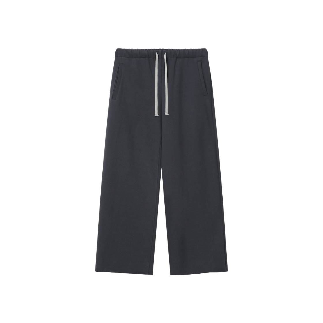 폴리테루 휴먼인덱스 로우컷 스웨트팬츠 블루 차콜(Polyteru Human Index Rawcut Sweatpants Blue Charcoal)