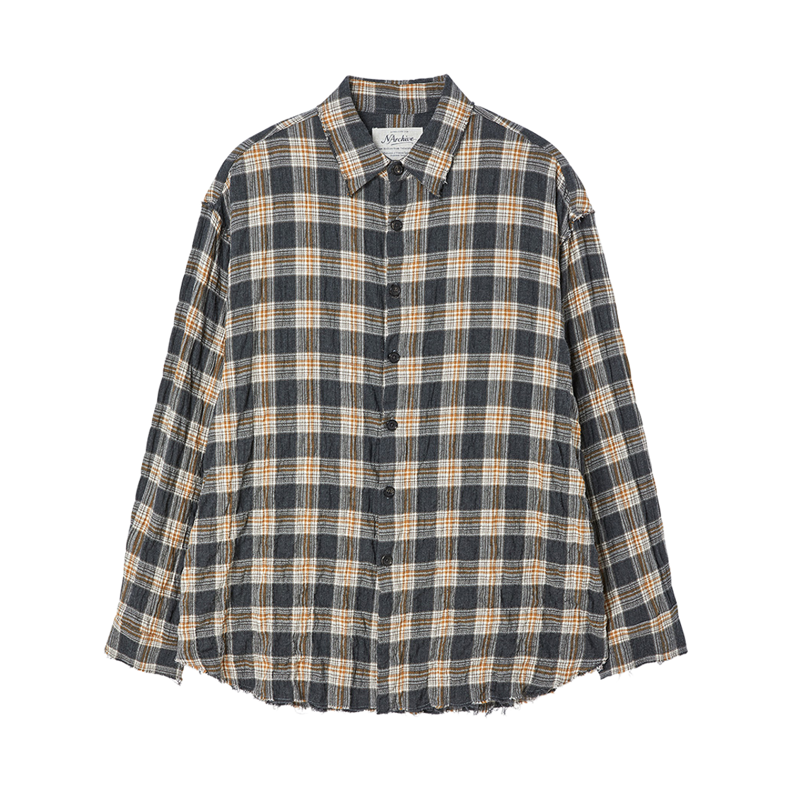 엔 아카이브 컷팅 디테일 체크 셔츠 멀티(N ARCHIVE Cutting Detail Check Shirts Multi)