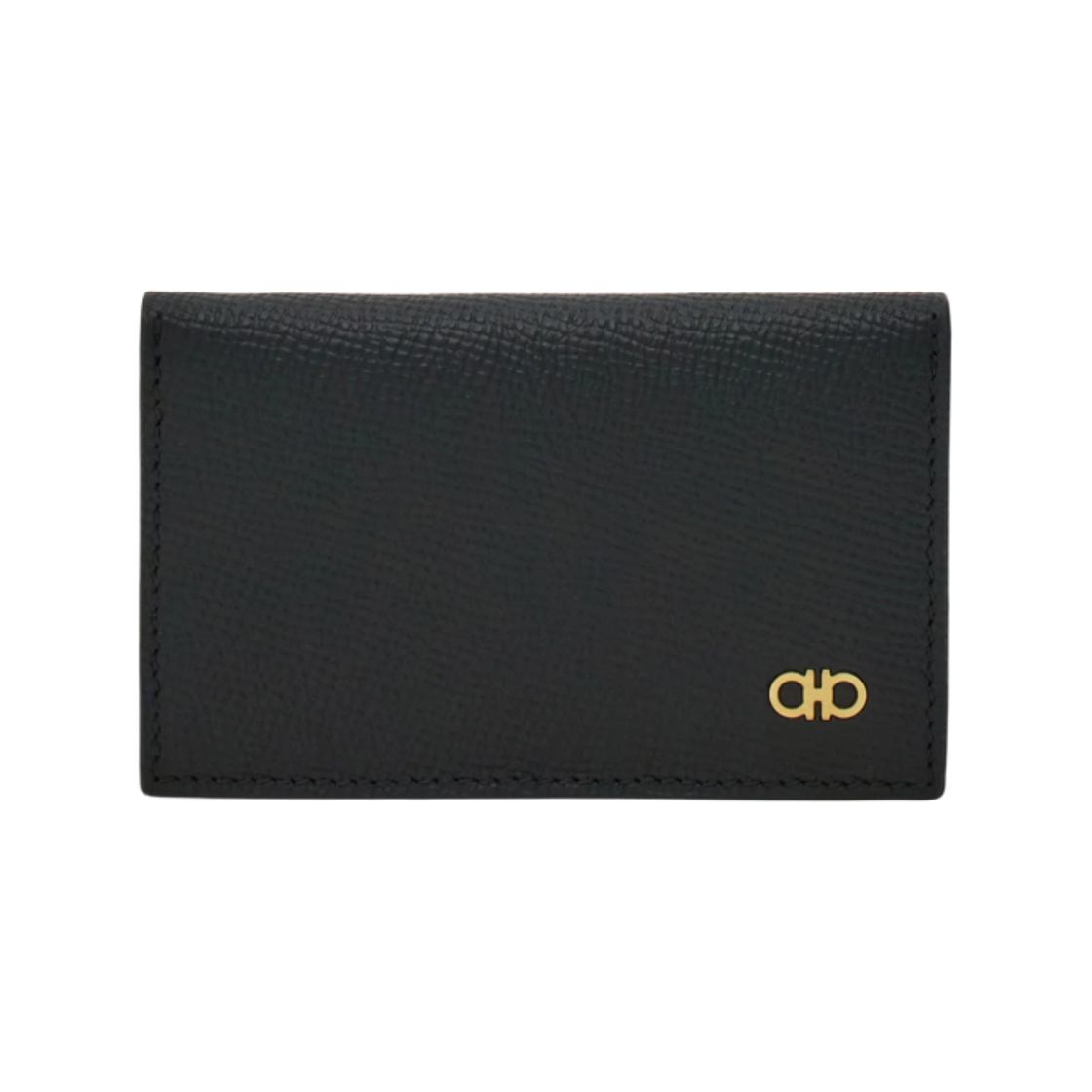 661856-796242 Ferragamo Micro Gancini Credit Card Holder Black