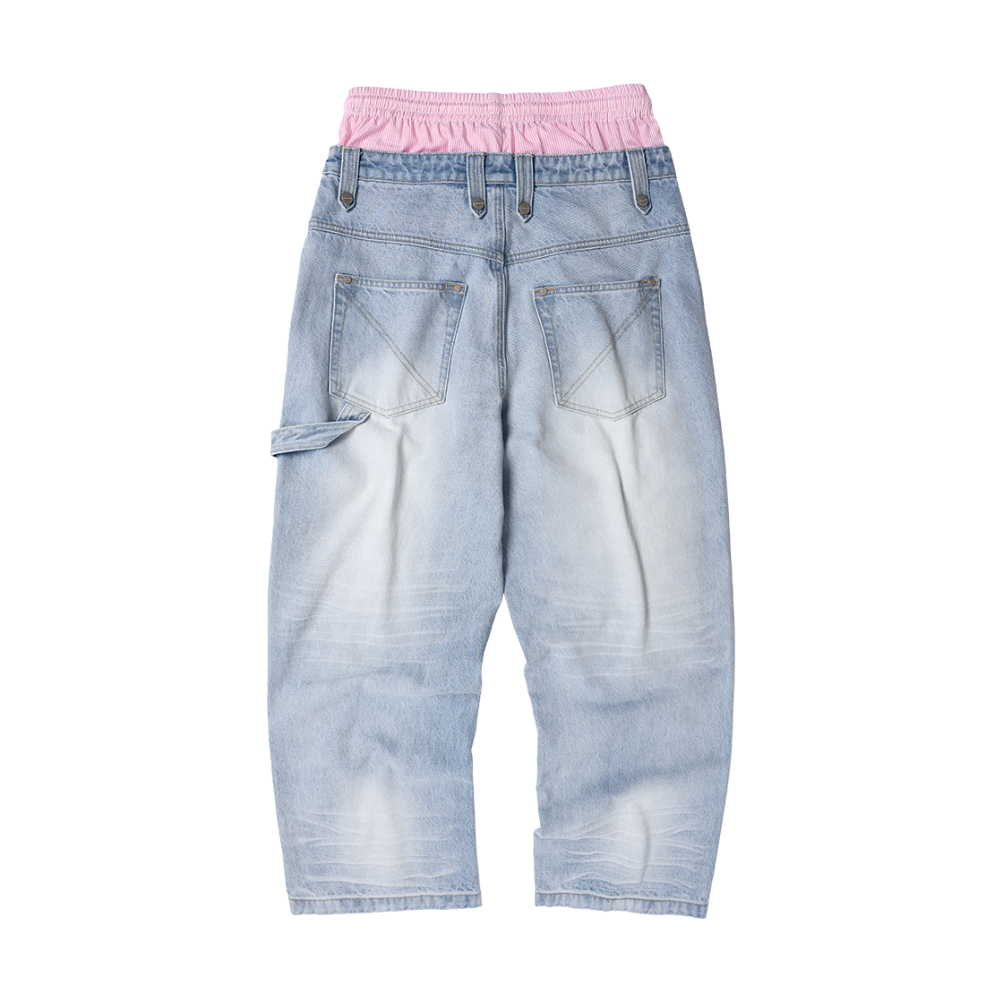 더바이닐하우스 트렁크 레이어드 루즈 팬츠 라이트블루(Thevinylhouse Trunk Layered Loose Pants Light Blue) - 2