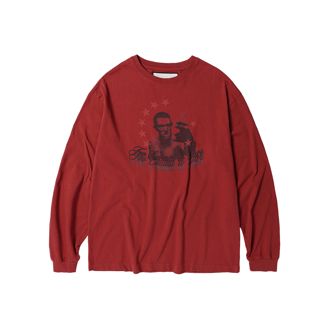 VH2GFUT556ARE Thevinylhouse Too Casual Ls Tee Red