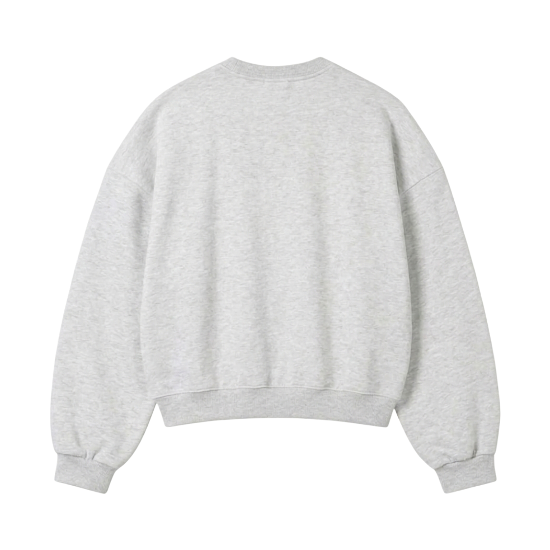 지크립 에센셜 크루넥 세미 크롭 맨투맨 백메란지(GCLIP Essential Crewneck Semi-Crop Sweatshirt White melange) - 2