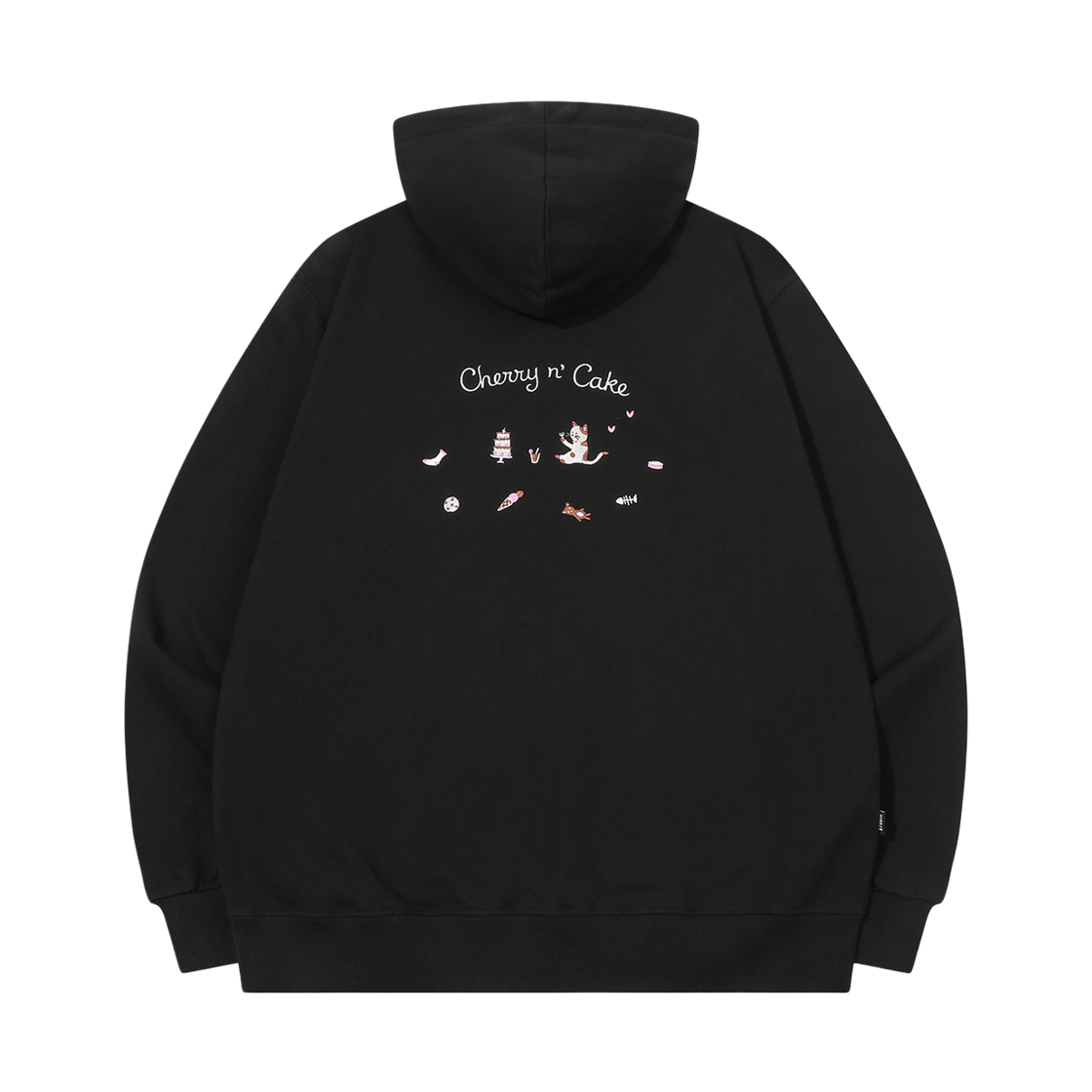 꼼파뇨 체리 케이크 자수 후드티 블랙(CPGN STUDIO Cherry Cake Embroidery Hoodie Black)