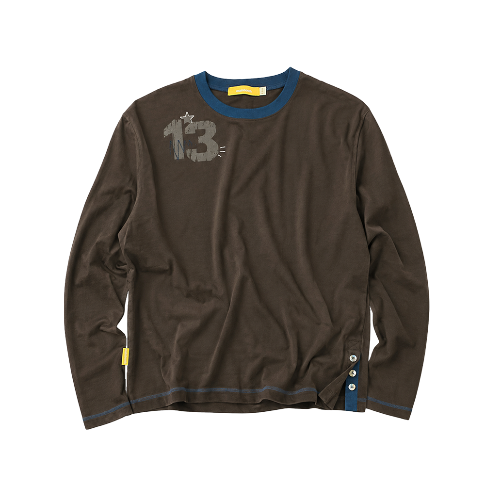 메인부스 써틴 티셔츠 브라운(MAINBOOTH Thirteen T-Shirt Brown)