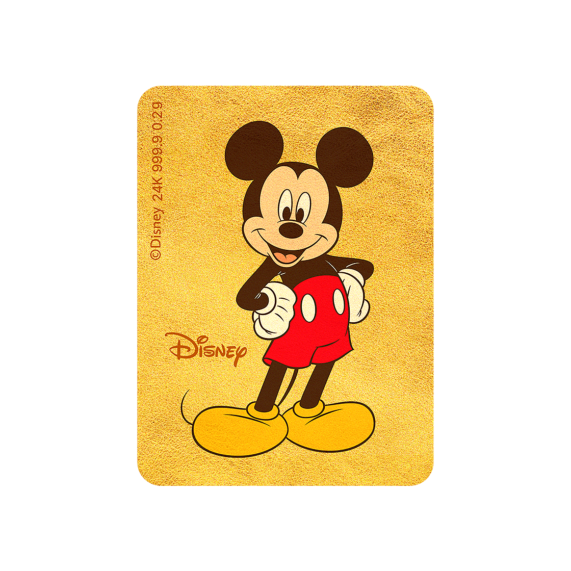 골드팡 [디즈니] 미키와 친구들 캐릭터 순금 카드 0.2g - 미키마우스(GOLDPANG [Disney] Mickey & Friends Character Gold Card 0.2g - Mickey Mouse)