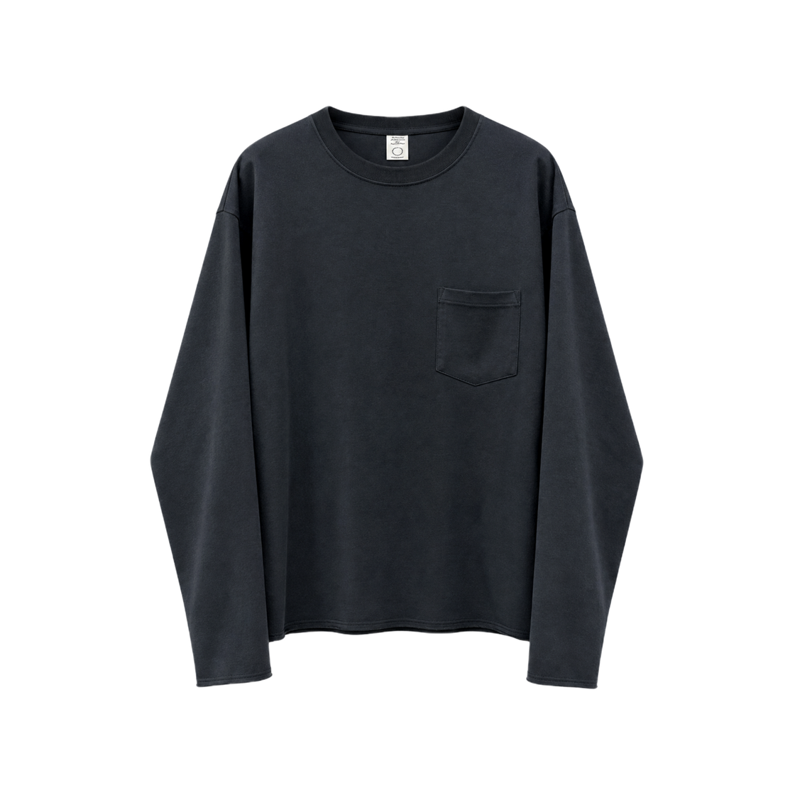 NCH26A-CT03BK CHOWOO Raw Cut One Pocket Long Sleeve Black