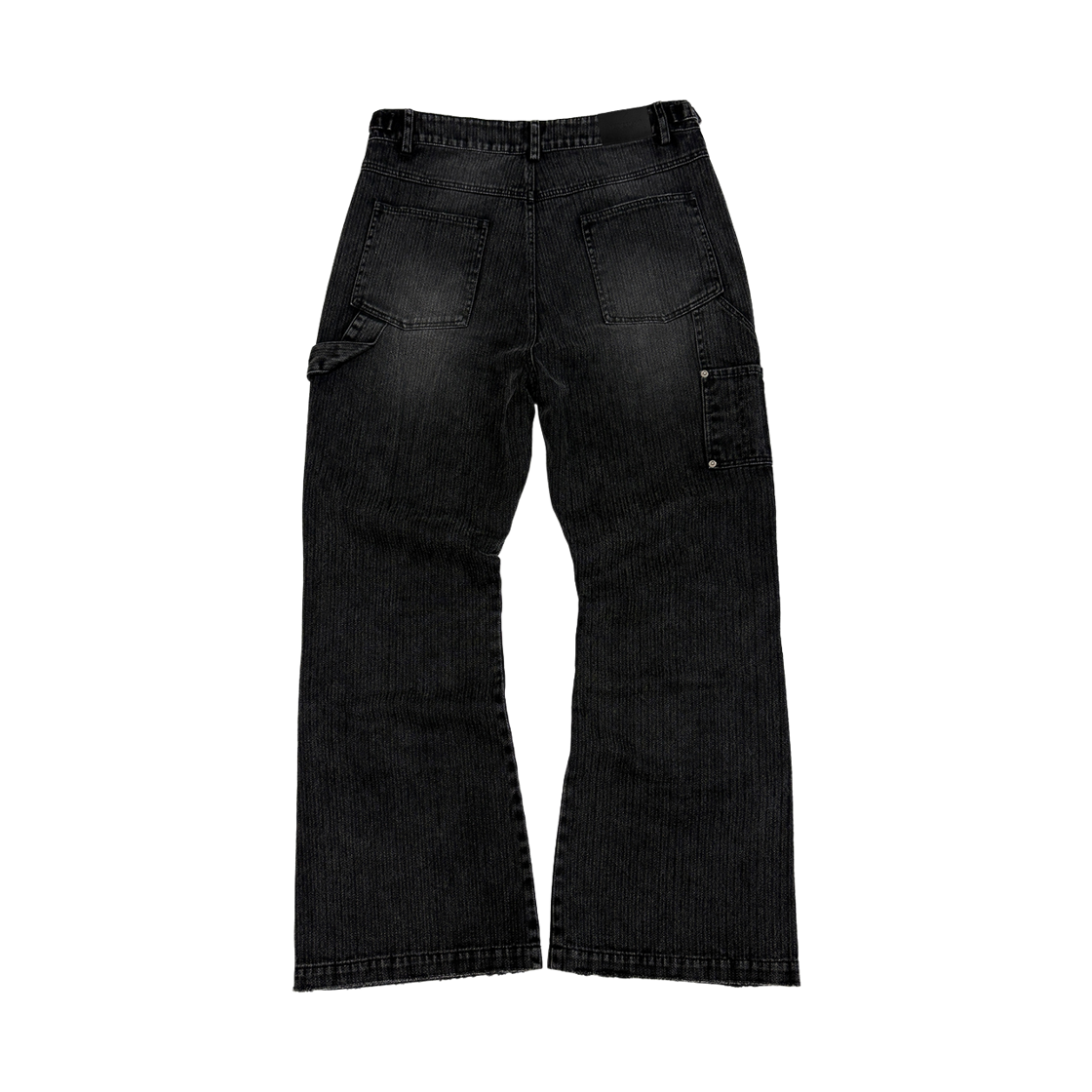 플레이버리즘 헤링본 트윌 더블니 플레어드 팬츠 워시드 블랙(Flavorism HBT Double Knee Flared Pants Washed Black) - 2