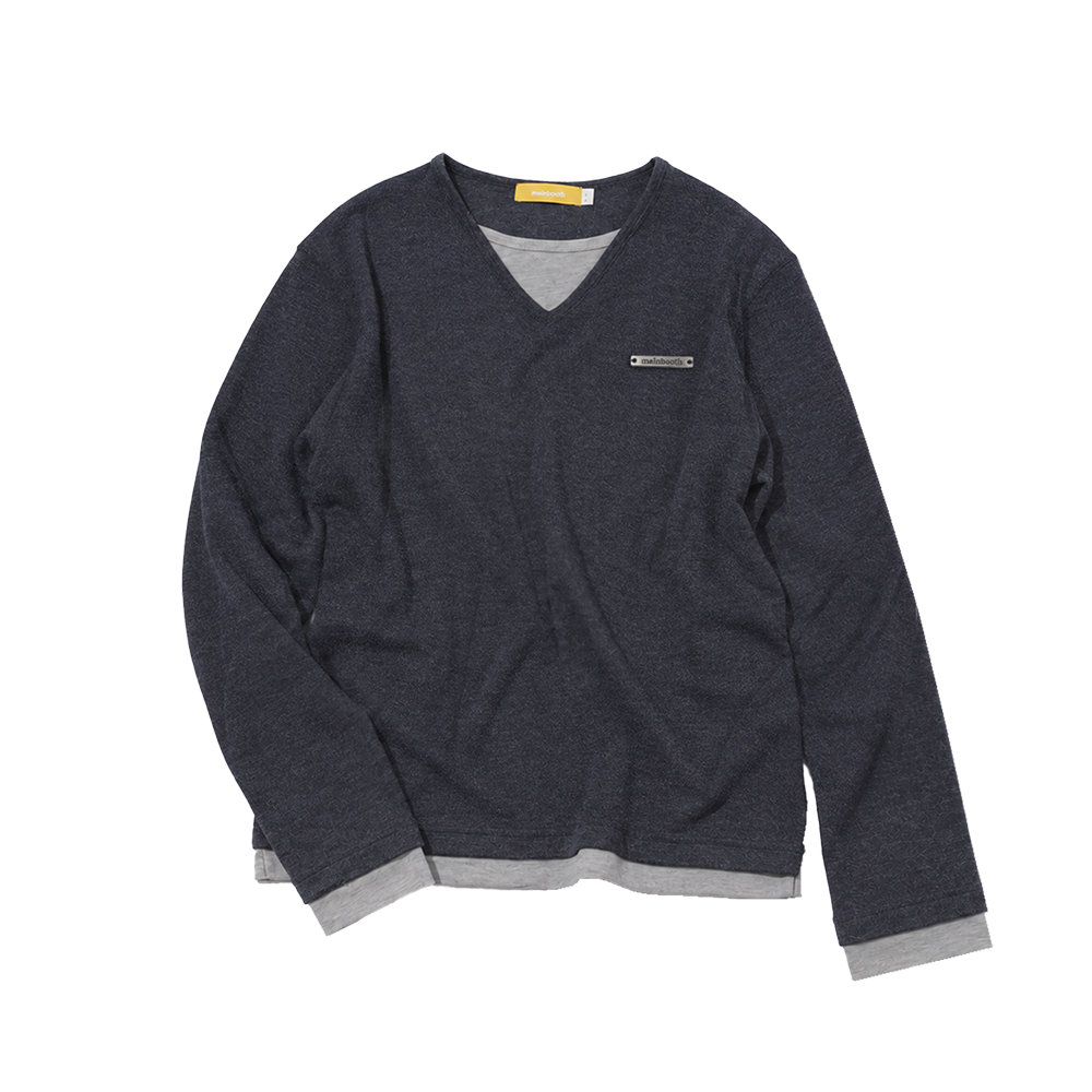 메인부스 컴포트 레이어드 스웨터 네이비(MAINBOOTH Comfort Layered Sweater Navy)