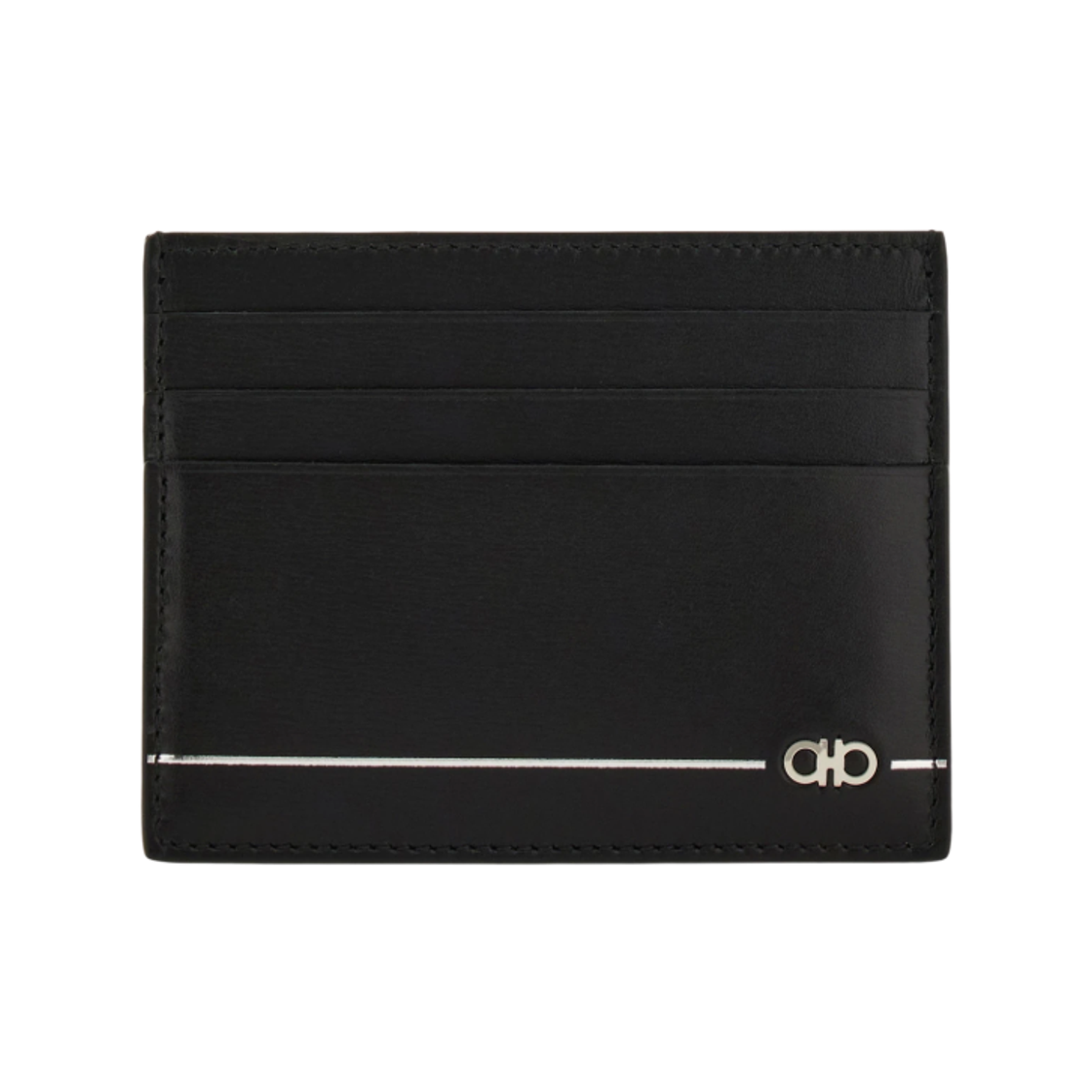 661851-795964 Ferragamo Gancini Credit Card Holder Black