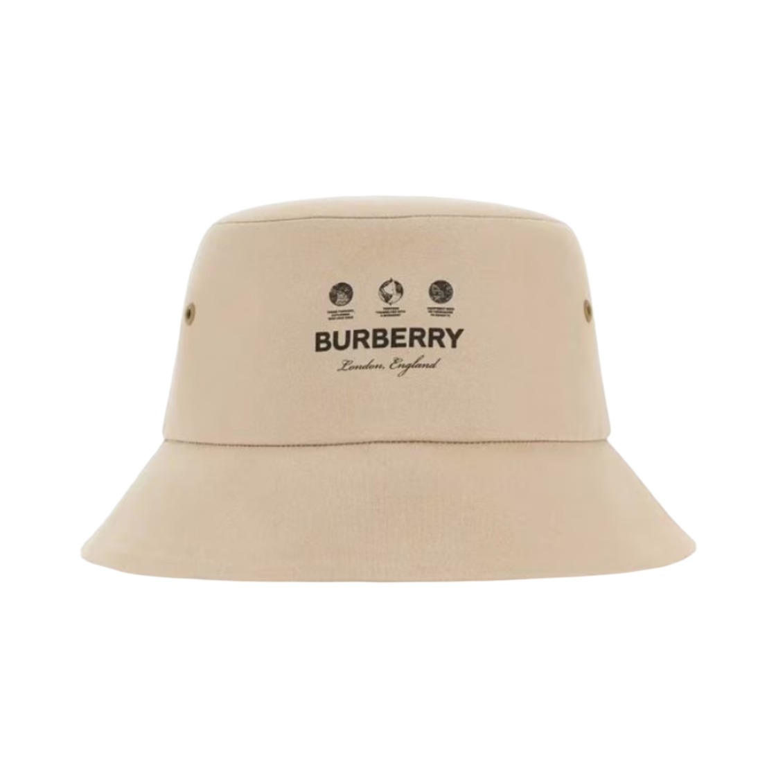 8063900 Burberry Logo Print Bucket Hat Beige