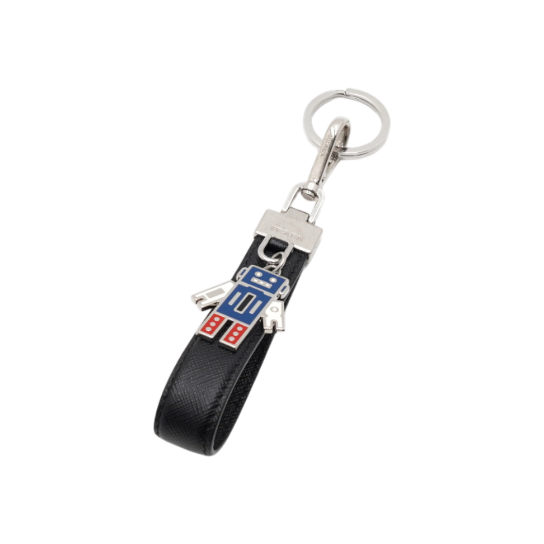 ITCEBWMFM2WQ Prada Saffiano Robot Keychain