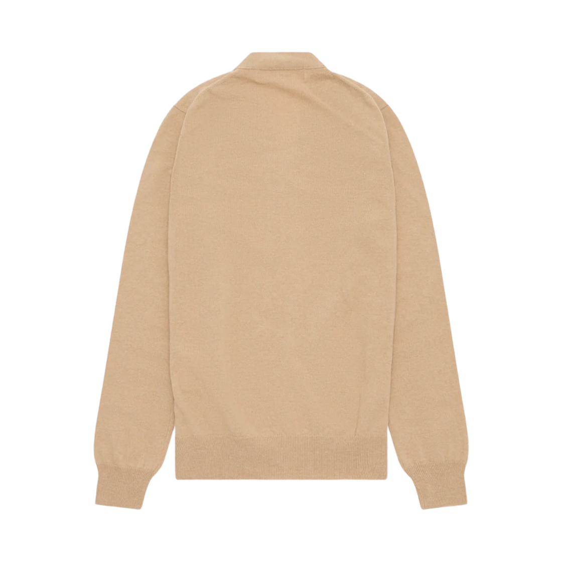 (W) 플레이 꼼데가르송 스몰 핑크 하트 브이넥 가디건 카멜((W) Play Comme des Garcons Small Pink Heart V-Neck Cardigan Camel) - 2