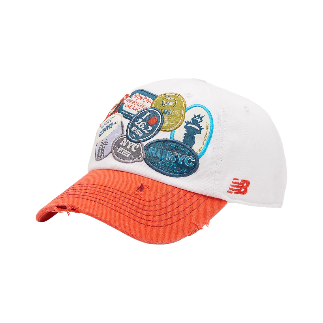 AC9956UWT New Balance NYC Marathon Sticker Graphic Clean Up White