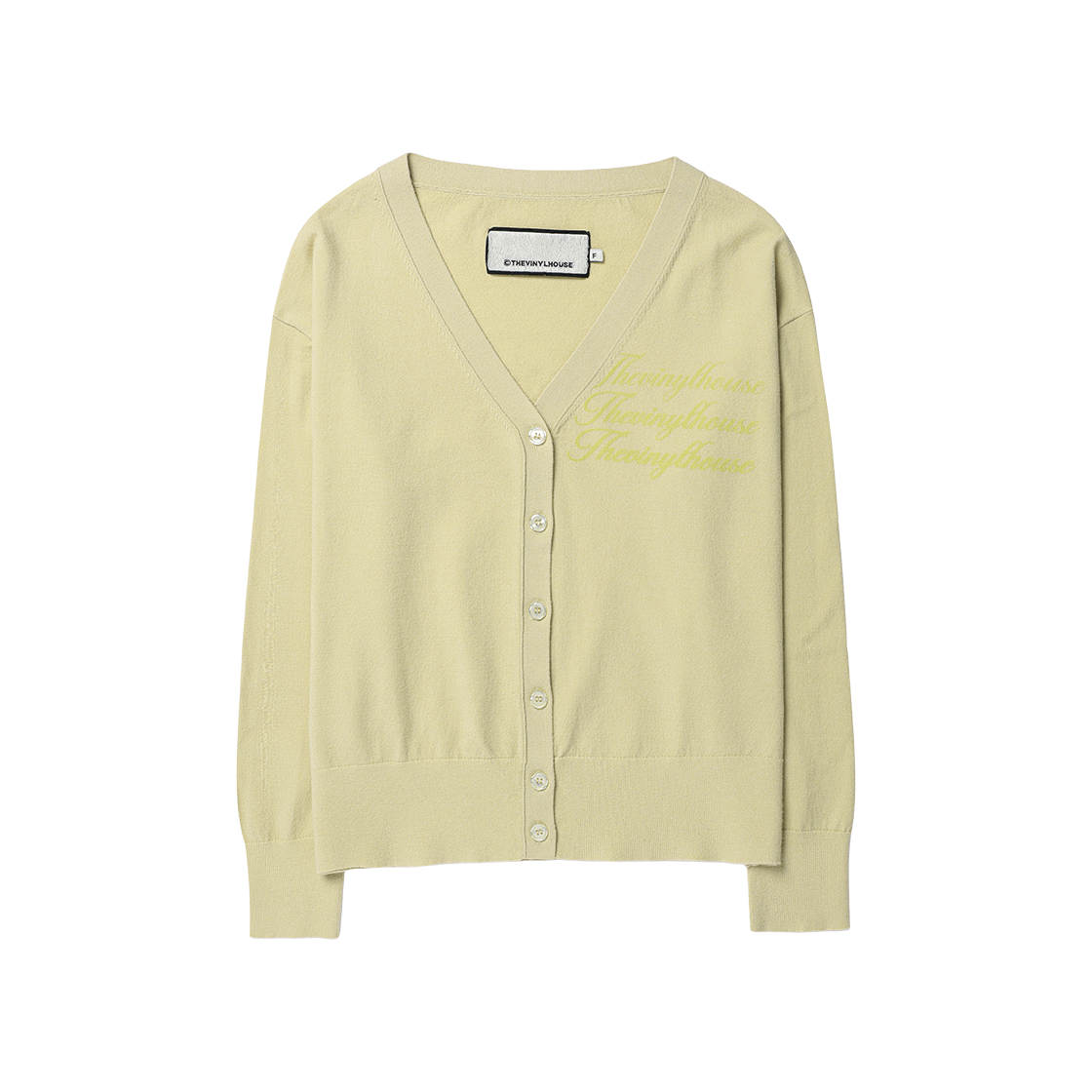 VH2GFFK683AYE Thevinylhouse Basic V Neck Cardigan(W) Yellow