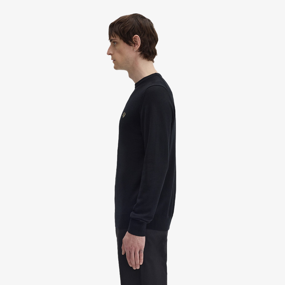 프레드페리 클래식 크루넥 니트 블랙(Fred Perry Classic Crew Neck Knit Black) - 4