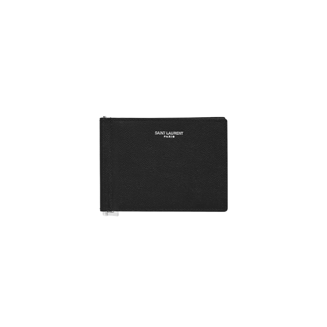 378005 BTY0N 1000 [20% 쿠폰] Saint Laurent Bill Clip Wallet in Grain de Poudre Embossed Leather Black
