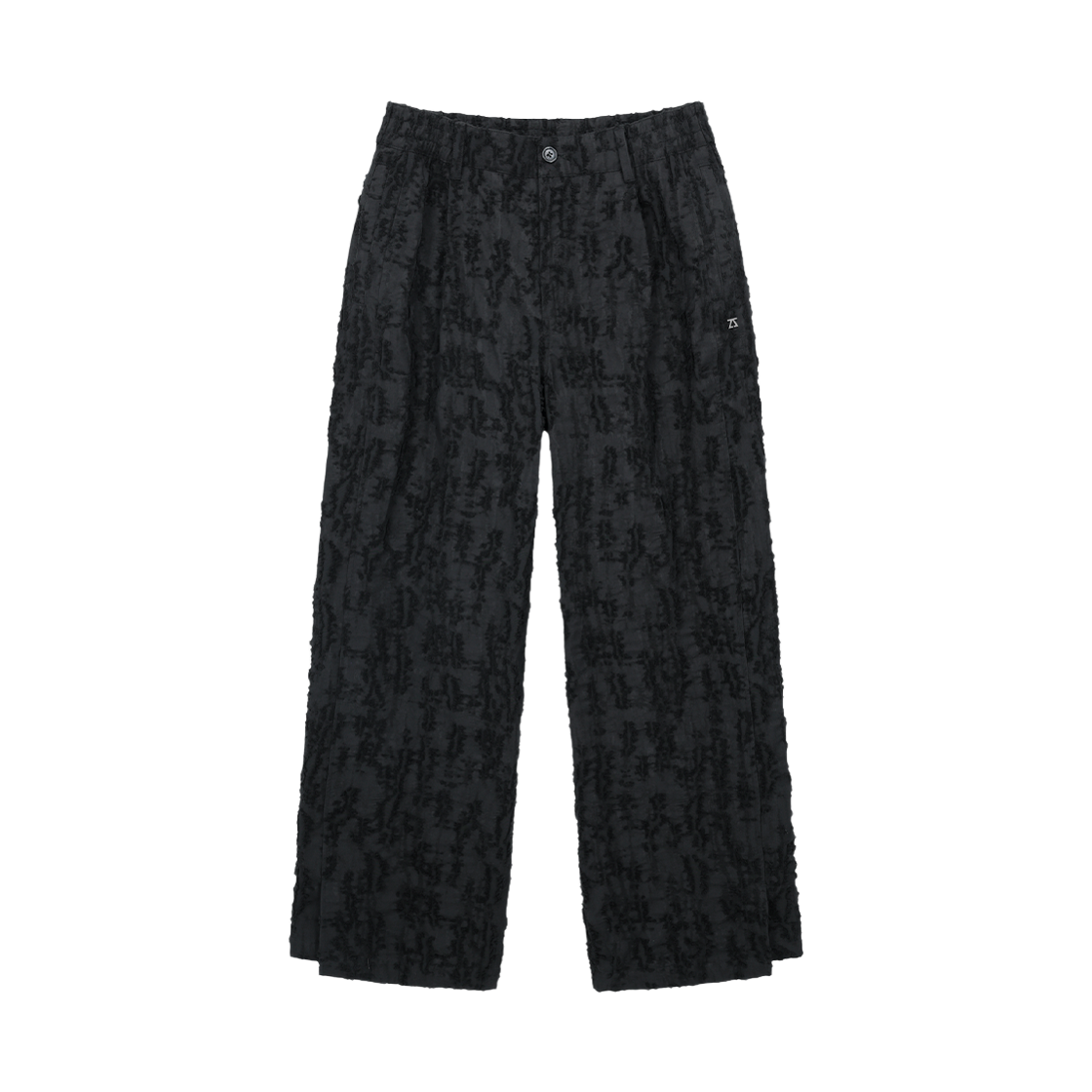ZI5PT521BK ZIOSONGZIO Jacquard Semi Wide Pants Black