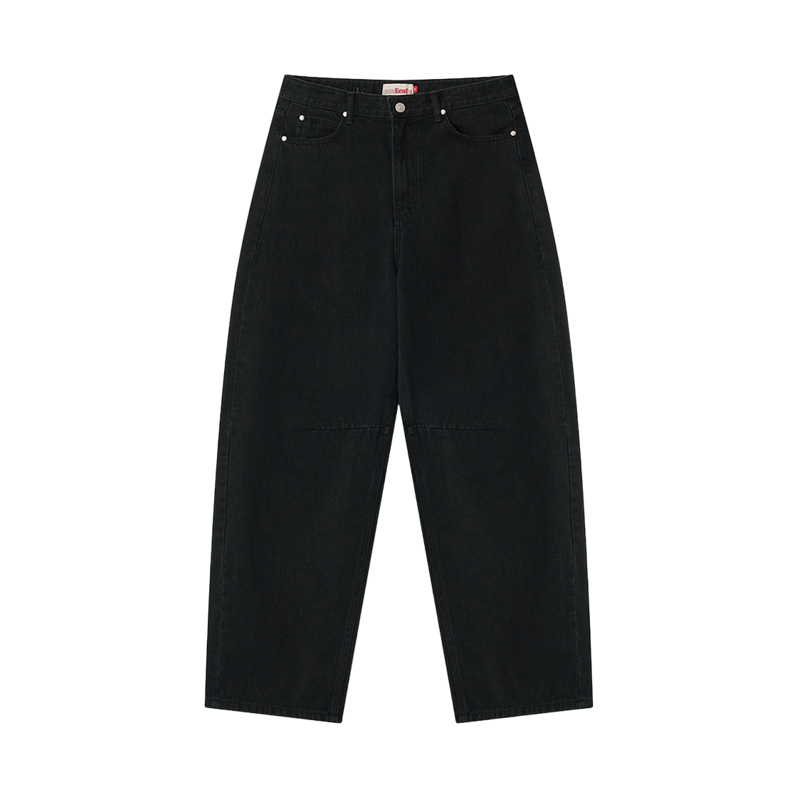 EEA1DP01BK EEUT Curved Denim Pants Black