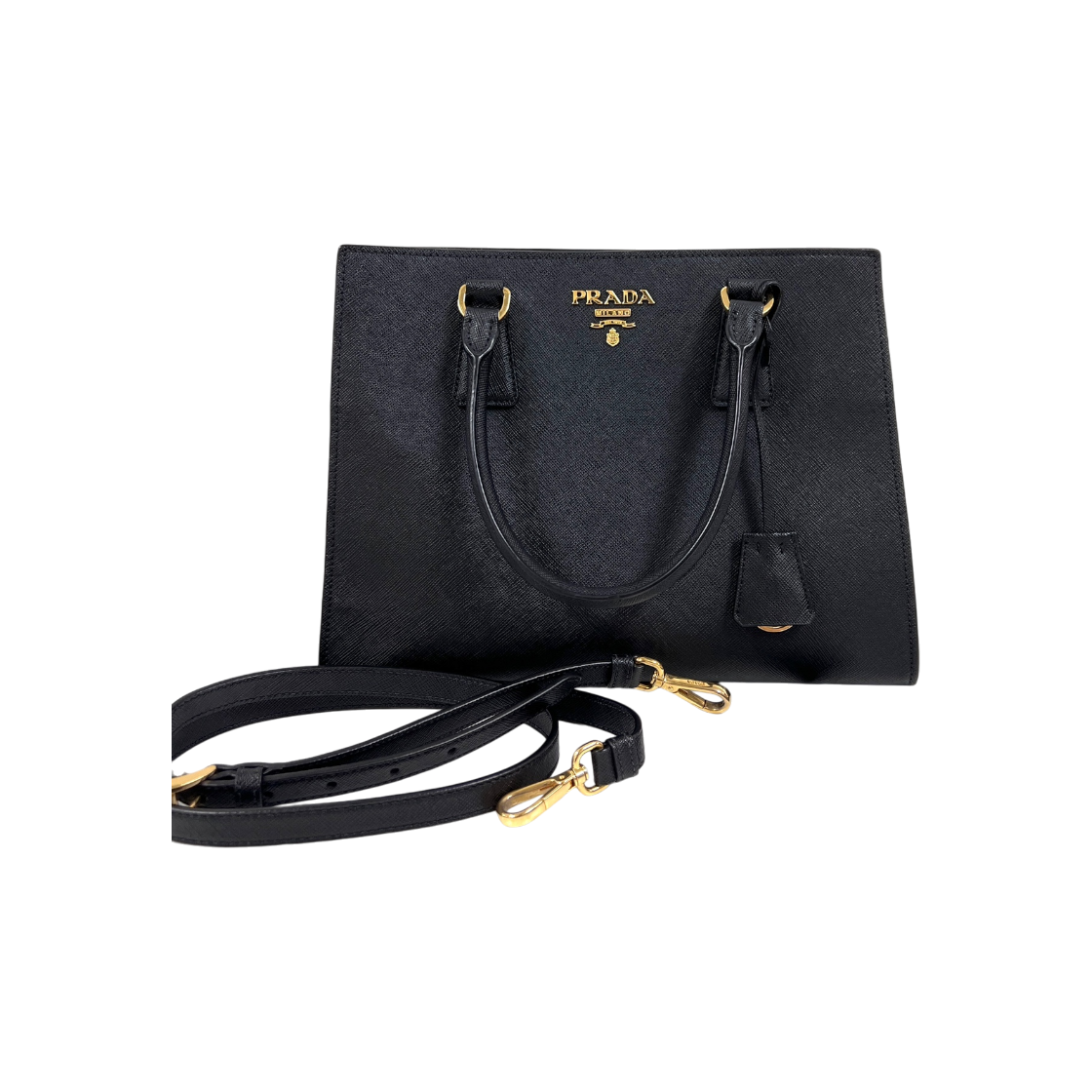 IT4DOAFJEHF6 Prada Saffiano Tote Bag Black