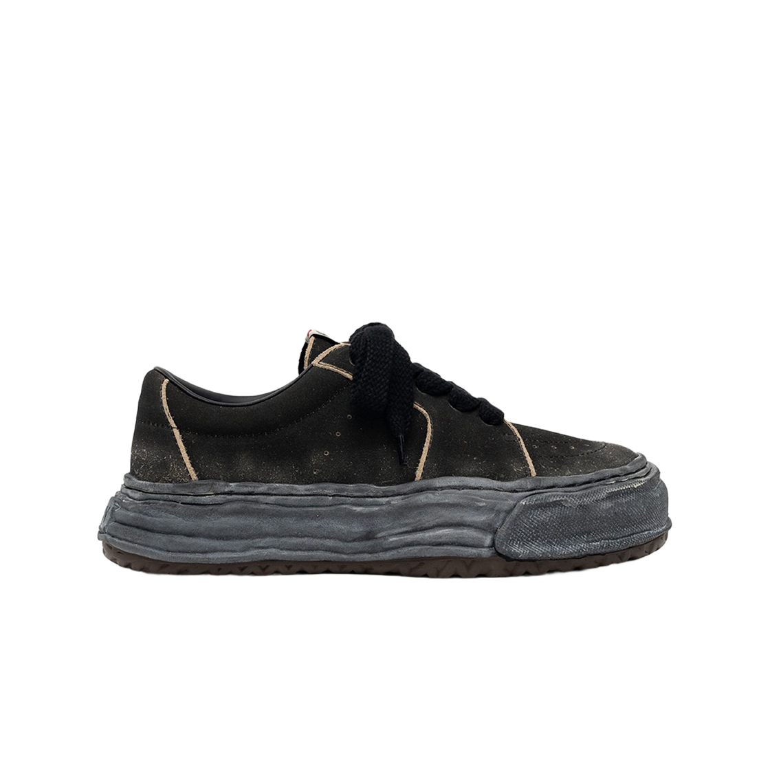 A17FW707-BLKBLK Maison Mihara Yasuhiro Eric OG Sole Overdyed Suede Low-Top Black