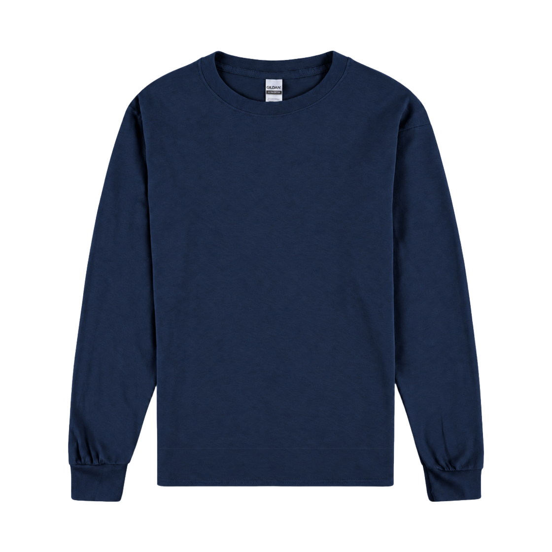 2400 Gildan Semi-cropped Long Sleeve T-shirt Navy