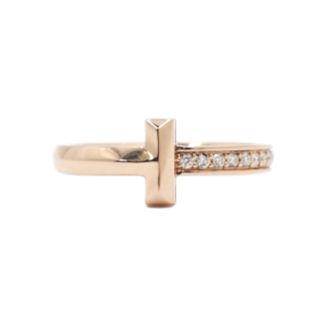 ITP3GQ3SB86G Tiffany 18K Rose Gold Diamond T1 Narrow Ring