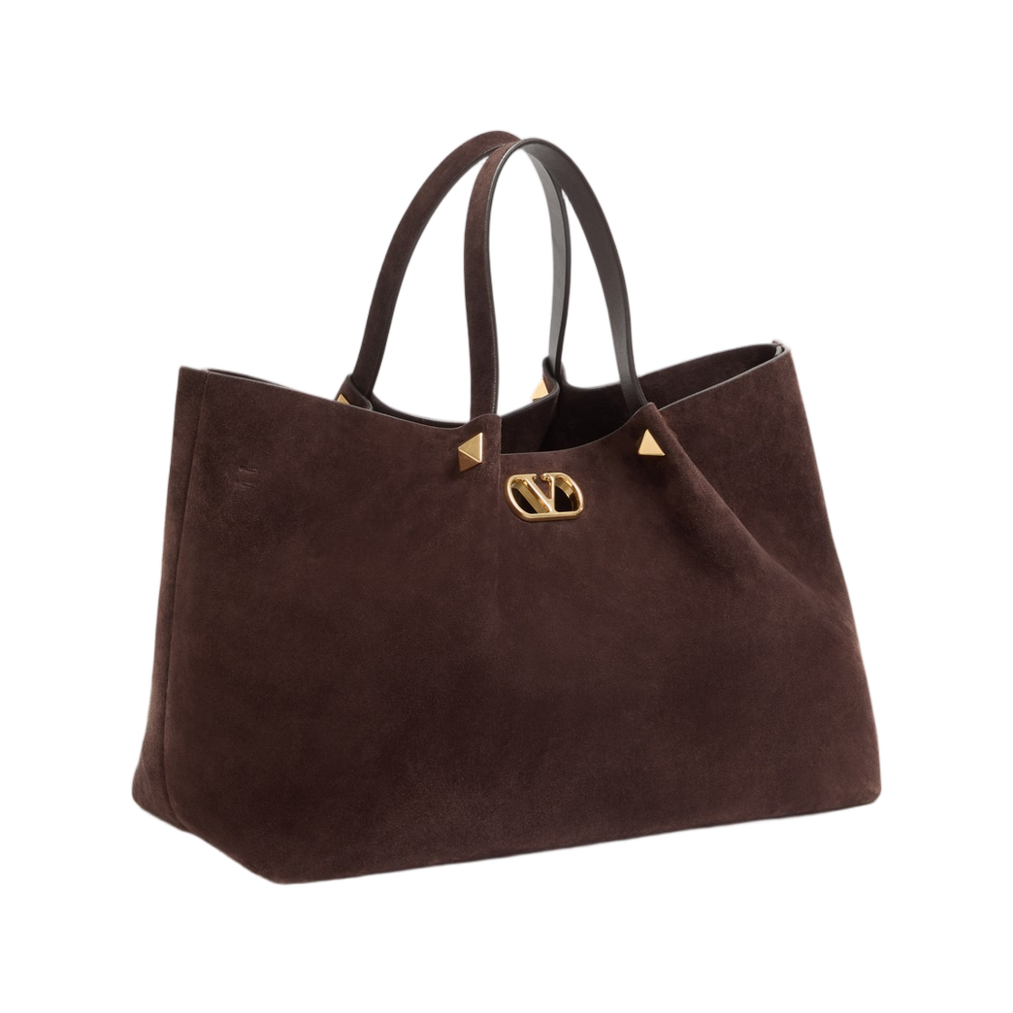 발렌티노 가라바니 라지 쇼핑백 소프트 스웨이드 에보니(Valentino Garavani Large Shopping Bag in Soft Suede Ebony) - 2