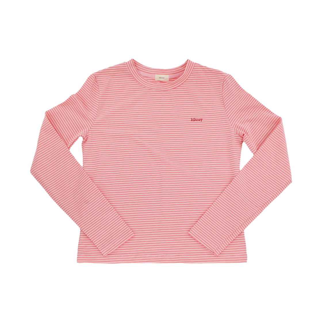 26FW51944 Kikozy Mellow Stripe Long Sleeve_Cherry Red