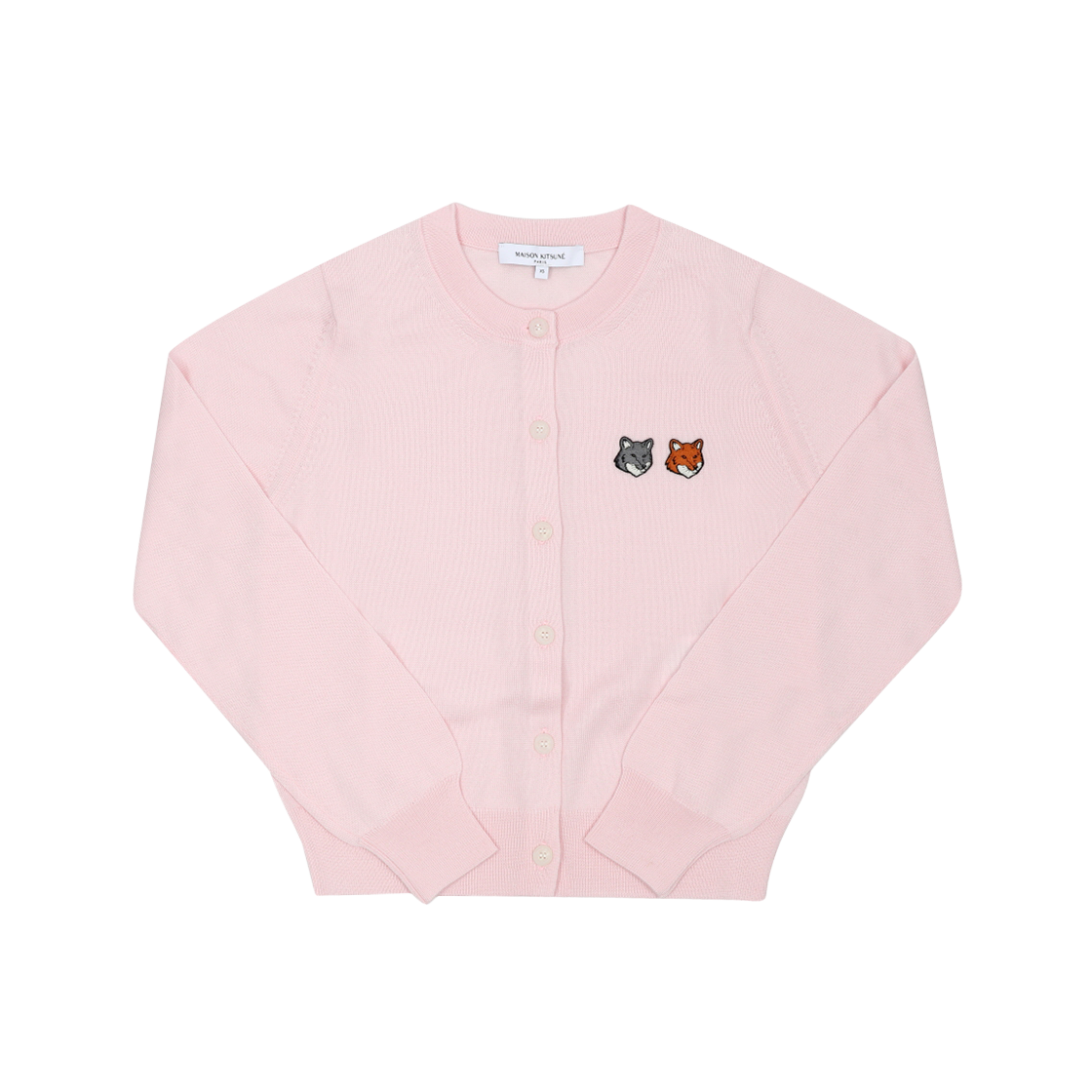 OW051CFKT1181 0326 [20% 쿠폰] (W) Maison Kitsune Double Fox Head Regular Cardigan Petula Pink