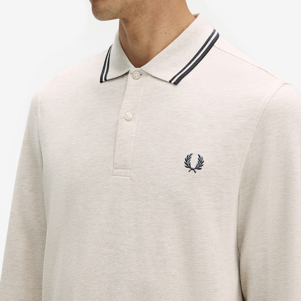 프레드페리 M3636 롱 슬리브 트윈 팁 프레드페리 셔츠 포리지말(Fred Perry M3636 L/S Twin Tipped FP Shirt Porridge Marl Anchor Grey) - 5