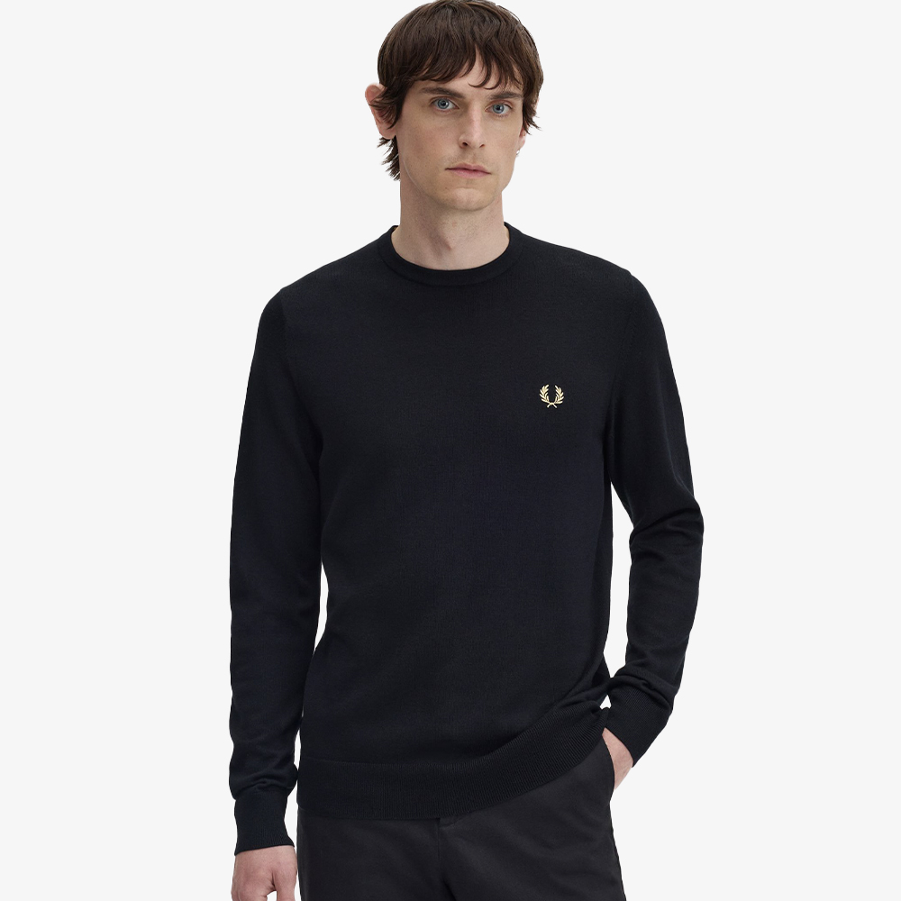 프레드페리 클래식 크루넥 니트 블랙(Fred Perry Classic Crew Neck Knit Black) - 5