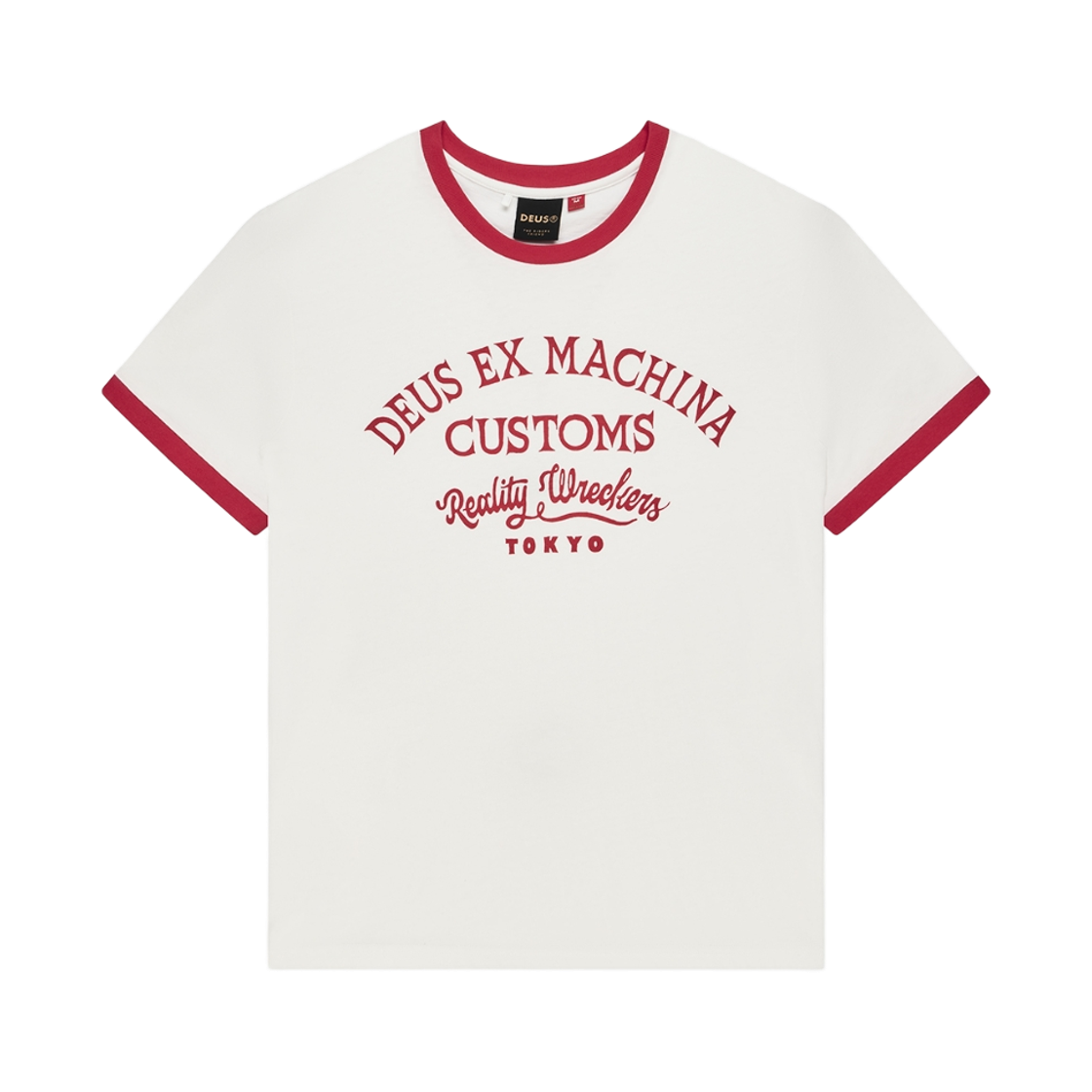 D263UTS354010 [6% 적립] Deus Ex Machina Marsden Ringer Tee White