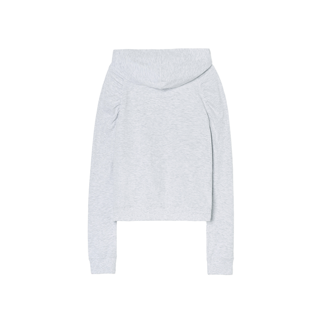 시메트릭 퍼센트 셔링 집업 후디 멜란지 그레이(symmetric percent Shirring Zip-up Hoodie Melange Grey) - 2