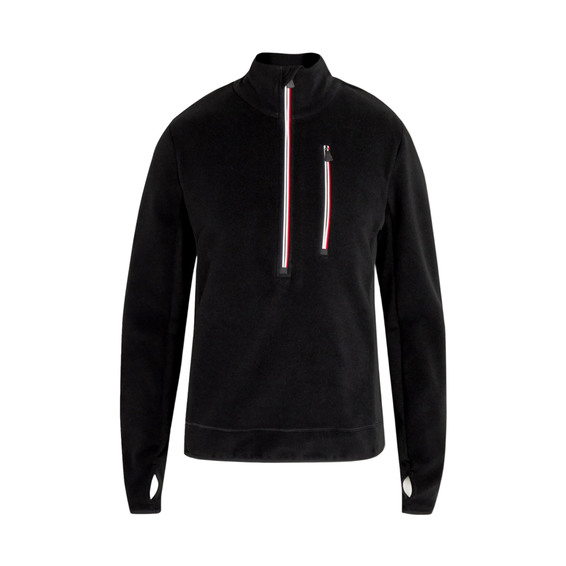 G2-097-8G00017-80093-999 Moncler Grenoble Stretch Fleece Half Zip Ski Sweater Black - 21FW