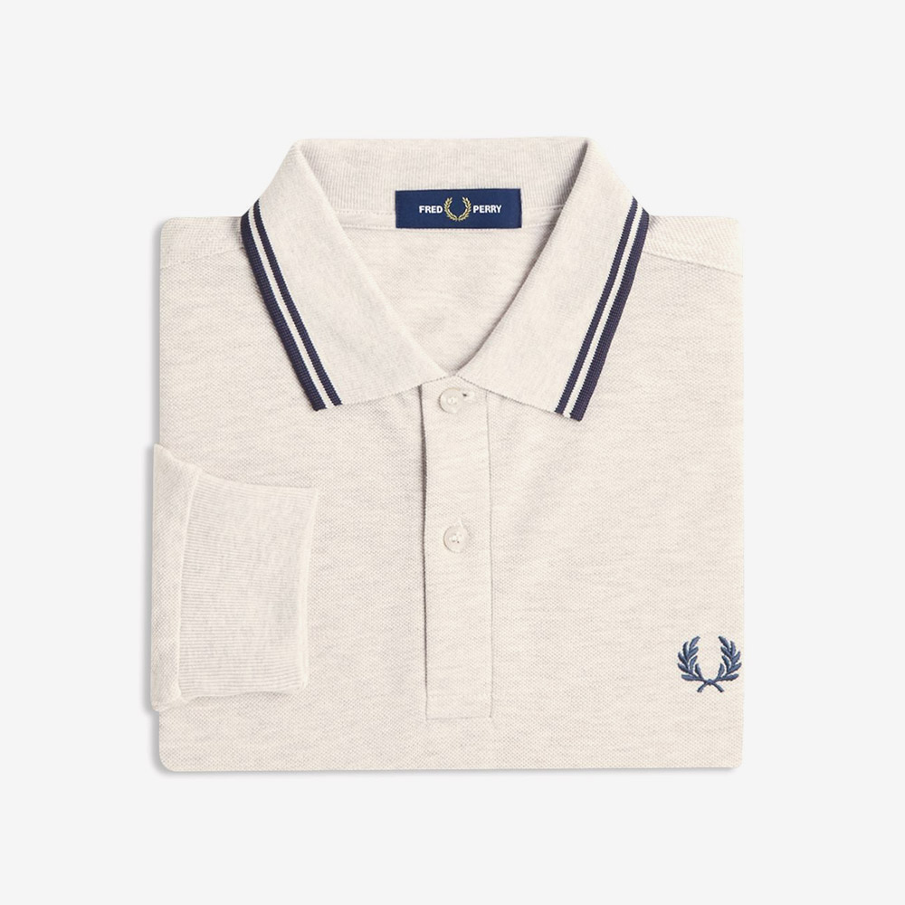 프레드페리 M3636 롱 슬리브 트윈 팁 프레드페리 셔츠 포리지말(Fred Perry M3636 L/S Twin Tipped FP Shirt Porridge Marl Anchor Grey) - 6