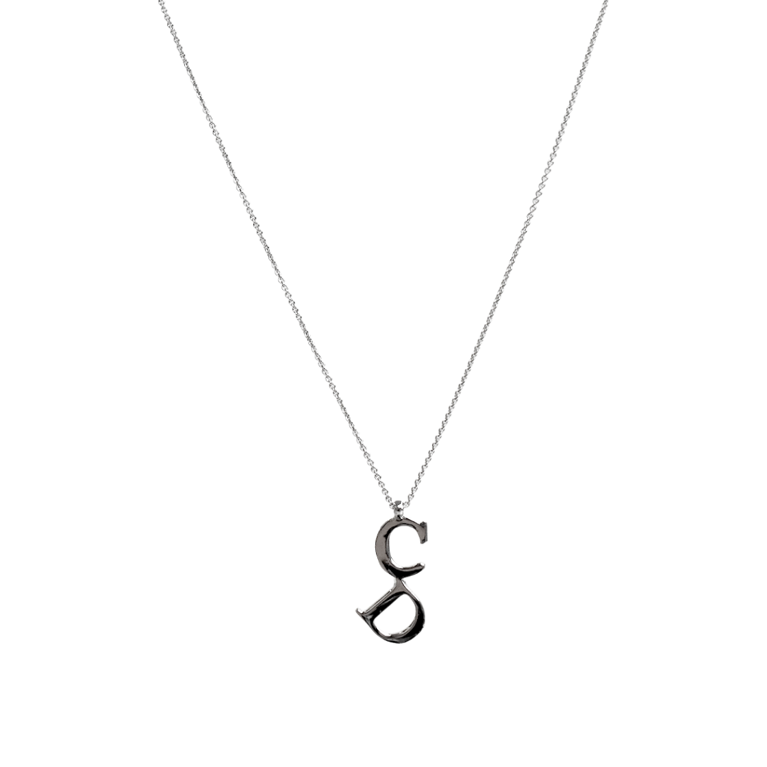 IT2GACSPUGW7 Dior Vertical CD Silver Necklace