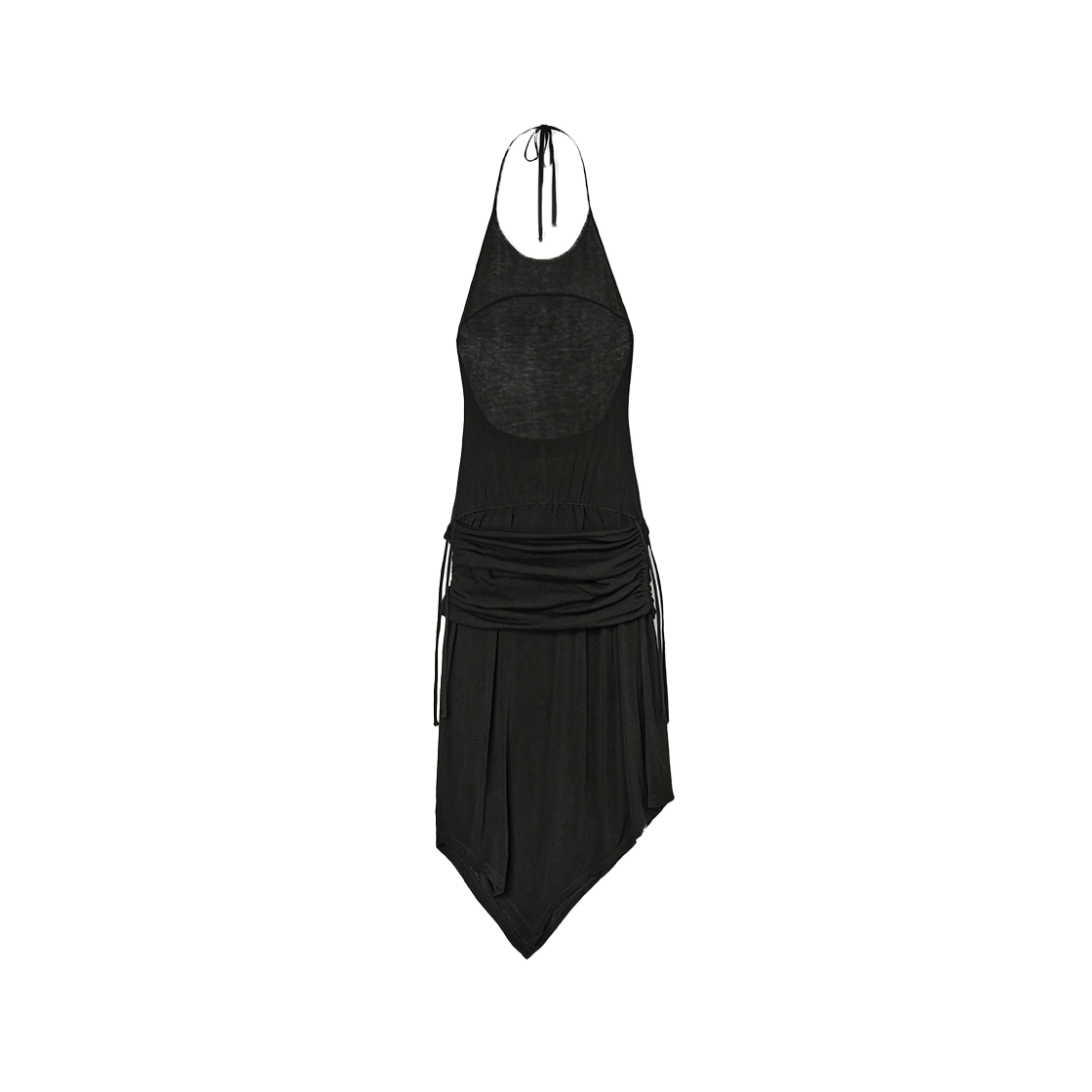 SW2F2DR02BK symmetric percent Two-Way Shirring Jersey Dress Black