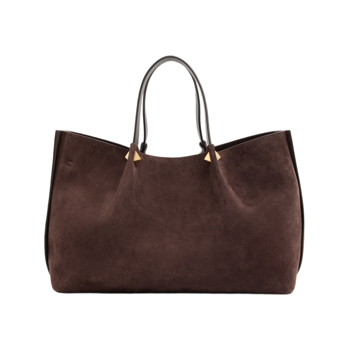 발렌티노 가라바니 라지 쇼핑백 소프트 스웨이드 에보니(Valentino Garavani Large Shopping Bag in Soft Suede Ebony) - 3